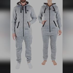 Gray Hooded onesie